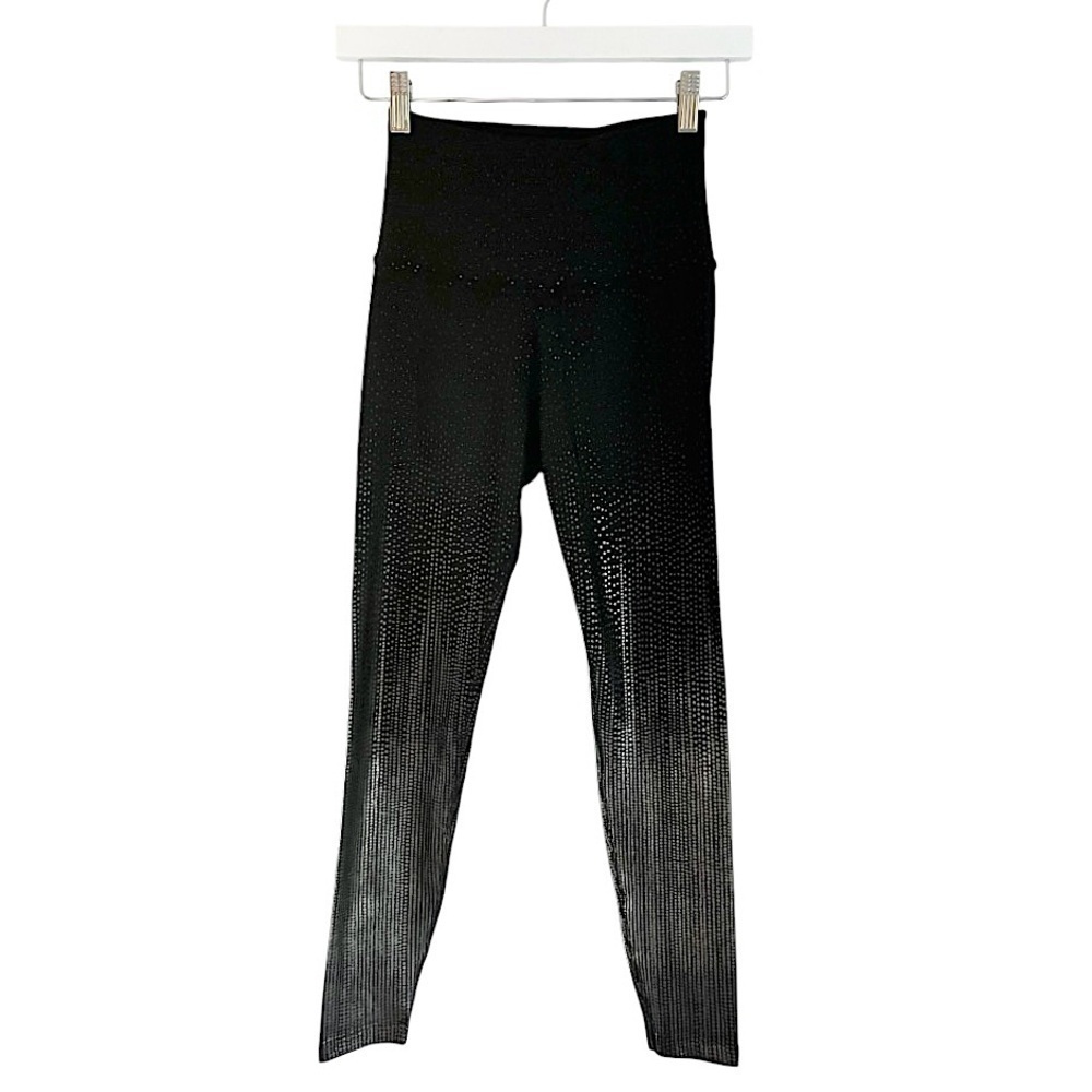 Beyond Yoga Drip Dot High‎ Waisted Midi Leggings Black Gold Metallic Size Small